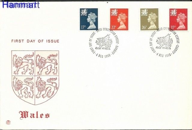 Znaczek Wielka Brytania 1990 Mi 56-59 FDC