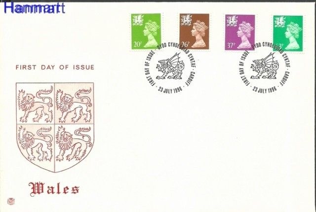Znaczek Wielka Brytania 1996 Mi 68-71 FDC