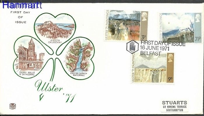 Znaczek Wielka Brytania 1971 FDC