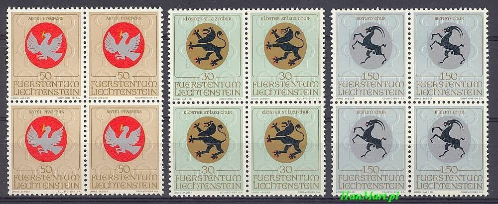 Znaczek Liechtenstein 1969 Mi 514-516 Czyste **