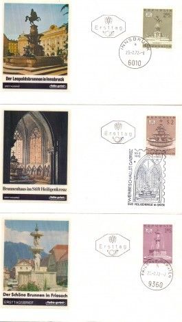 Znaczek Austria 1972 Mi 1382-1384 FDC