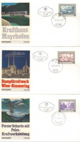 Znaczek Austria 1972 Mi 1389-1391 FDC