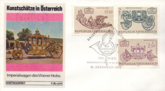 Znaczek Austria 1972 Mi 1406-1408 FDC