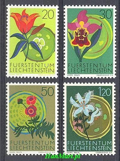 Znaczek Liechtenstein 1970 Mi 521-524 Czyste **
