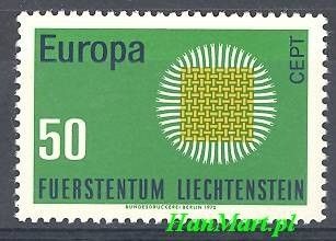 Znaczek Liechtenstein 1970 Mi 525 Czyste **