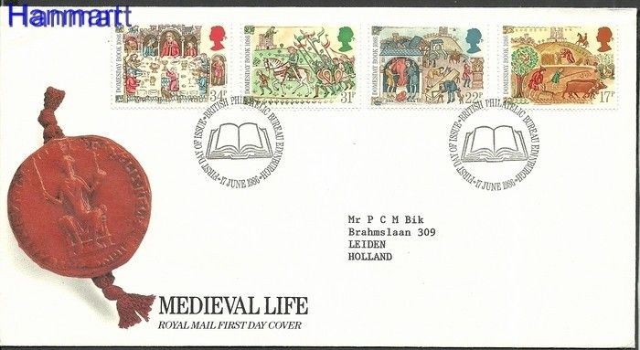 Znaczek Wielka Brytania 1986 Mi 1072-1075 FDC