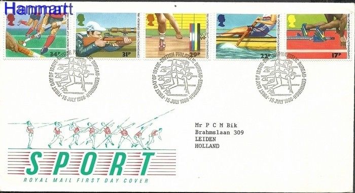 Znaczek Wielka Brytania 1986 Mi 1076-1080 FDC