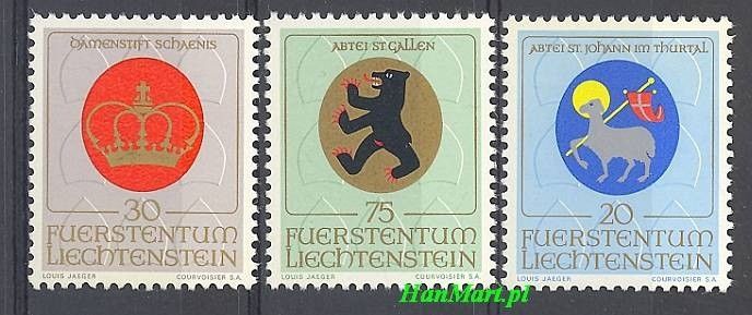 Znaczek Liechtenstein 1970 Mi 533-535 Czyste **