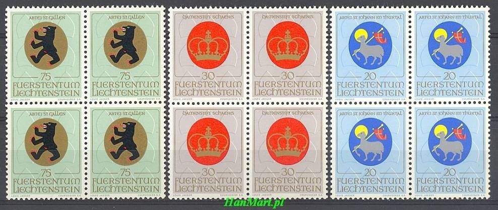 Znaczek Liechtenstein 1970 Mi 533-535 Czyste **