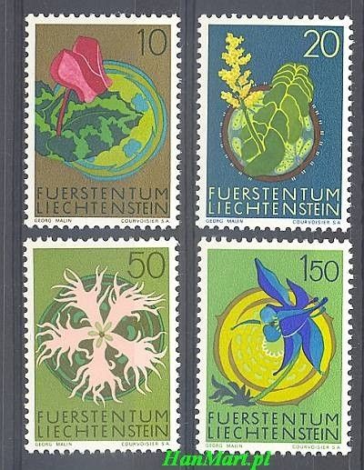 Znaczek Liechtenstein 1971 Mi 539-542 Czyste **
