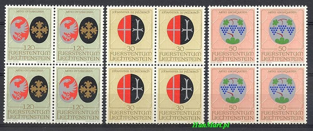 Znaczek Liechtenstein 1971 Mi 548-550 Czyste **