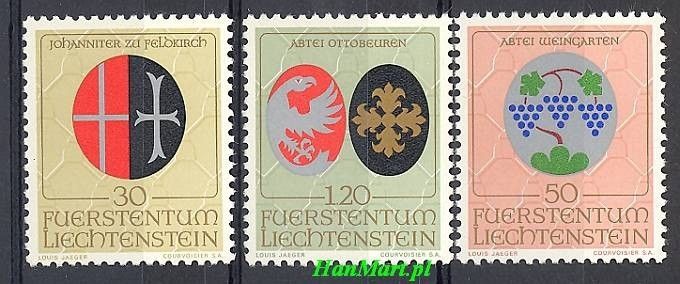 Znaczek Liechtenstein 1971 Mi 548-550 Czyste **