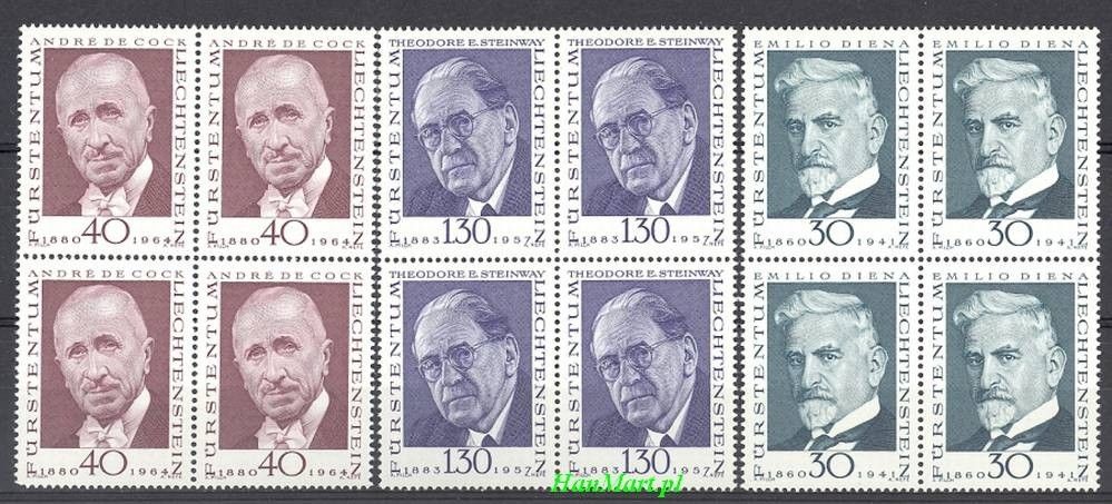 Znaczek Liechtenstein 1972 Mi 570-572 Czyste **