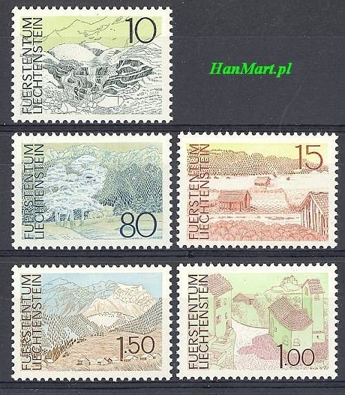 Znaczek Liechtenstein 1972 Mi 573-577 Czyste **