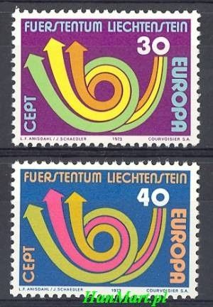 Znaczek Liechtenstein 1973 Mi 579-580 Czyste **