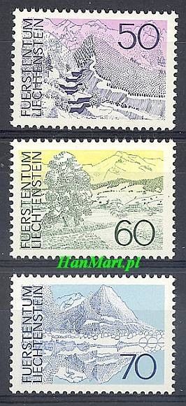 Znaczek Liechtenstein 1973 Mi 584-586 Czyste **