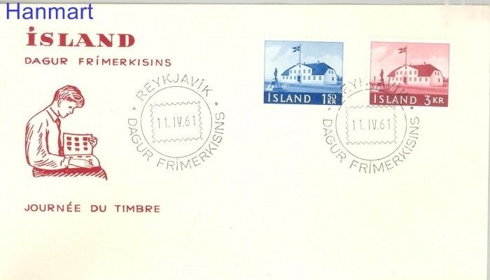 Znaczek Islandia 1961 FDC