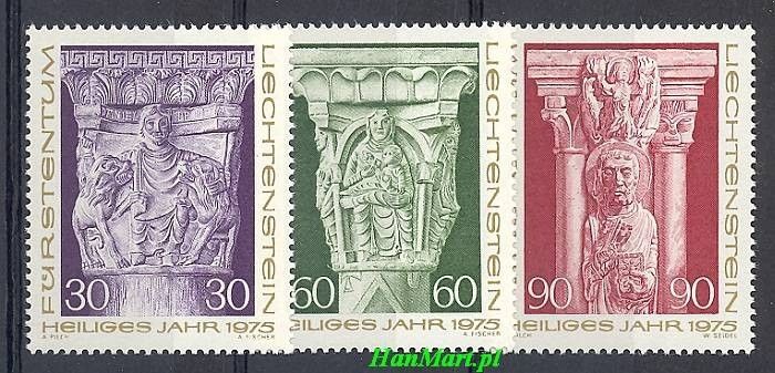 Znaczek Liechtenstein 1975 Mi 639-641 Czyste **