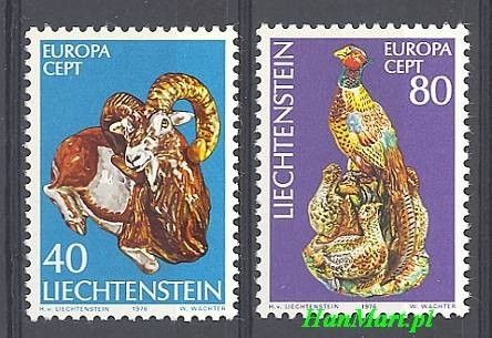 Znaczek Liechtenstein 1976 Mi 642-643 Czyste **