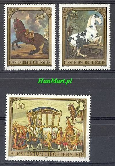 Znaczek Liechtenstein 1978 Mi 717-719 Czyste **