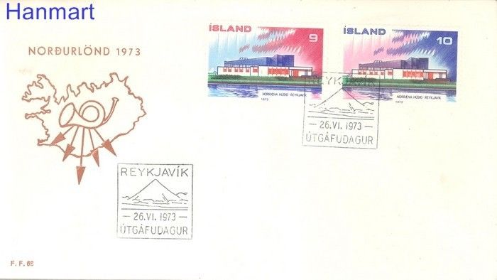Znaczek Islandia 1973 Mi 478-479 FDC