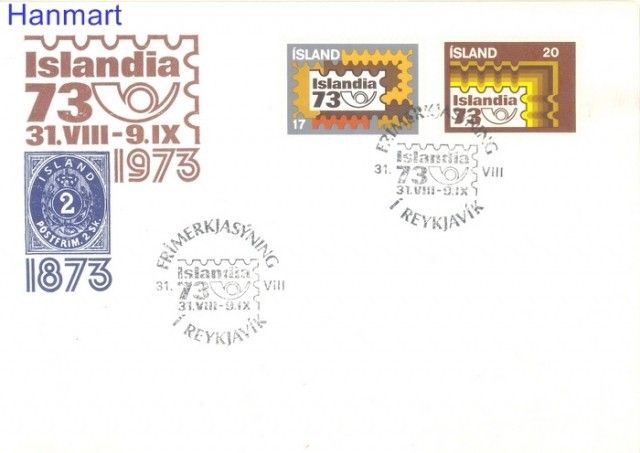 Znaczek Islandia 1973 Mi 482-483 FDC