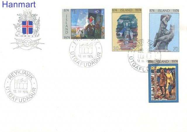 Znaczek Islandia 1974 Mi 485-488 FDC