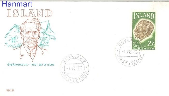 Znaczek Islandia 1975 FDC
