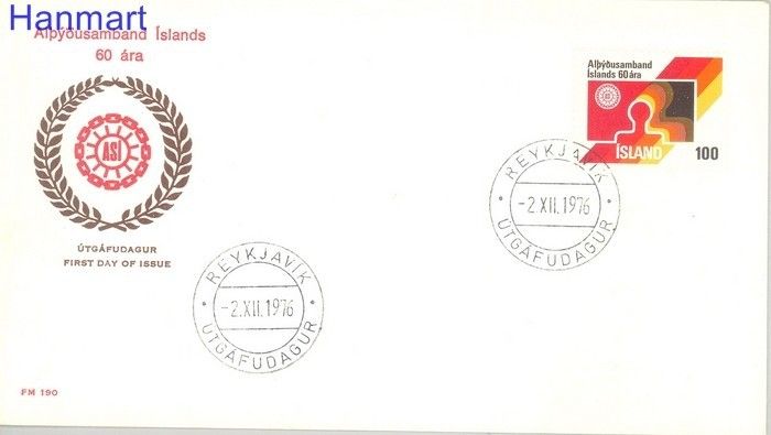 Znaczek Islandia 1976 FDC