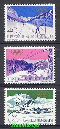 Znaczek Liechtenstein 1979 Mi 735-737 Czyste **
