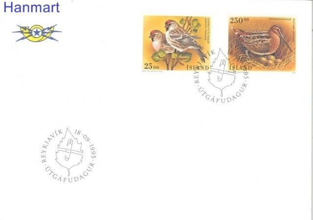 Znaczek Islandia 1995 Mi 833-834 FDC