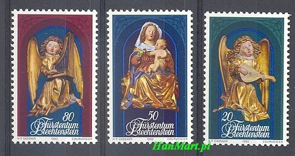 Znaczek Liechtenstein 1982 Mi 813-815 Czyste **