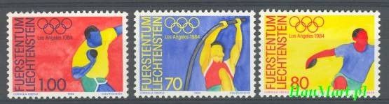 Znaczek Liechtenstein 1984 Mi 846-848 Czyste **
