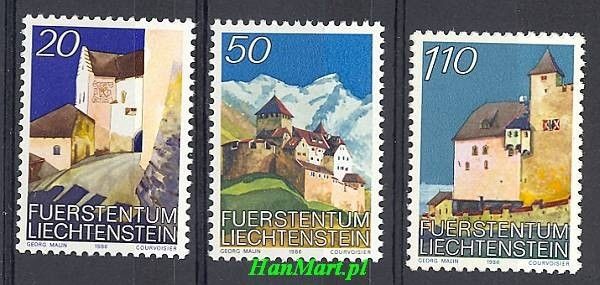 Znaczek Liechtenstein 1986 Mi 896-898 Czyste **