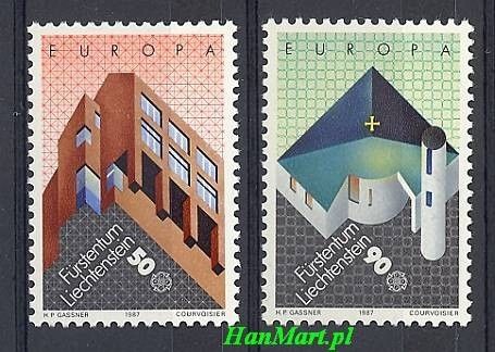 Znaczek Liechtenstein 1987 Mi 916-917 Czyste **