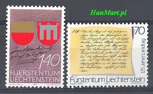 Znaczek Liechtenstein 1987 Mi 928-929 Czyste **