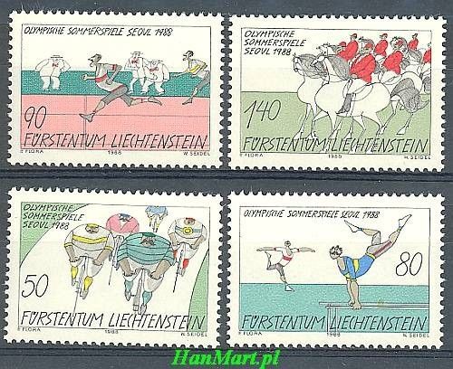 Znaczek Liechtenstein 1988 Mi 947-950 Czyste **