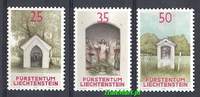 Znaczek Liechtenstein 1988 Mi 951-953 Czyste **