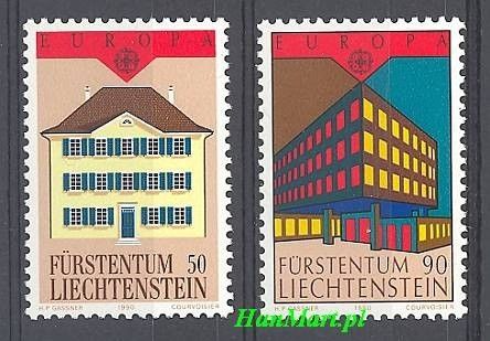 Znaczek Liechtenstein 1990 Mi 984-985 Czyste **