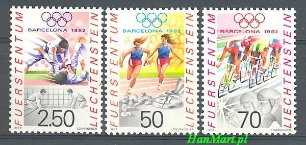 Znaczek Liechtenstein 1992 Mi 1035-1037 Czyste **
