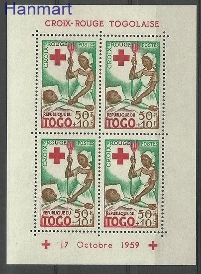 Znaczek Togo 1959 Mi bl 4 Czyste **