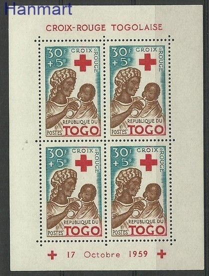 Znaczek Togo 1959 Mi bl 3 Czyste **