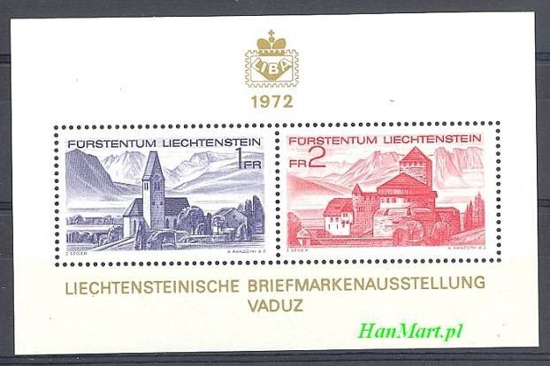 Znaczek Liechtenstein 1972 Mi bl 9 Czyste **