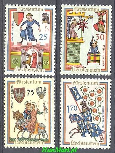 Znaczek Liechtenstein 1963 Mi 433-436 Czyste **