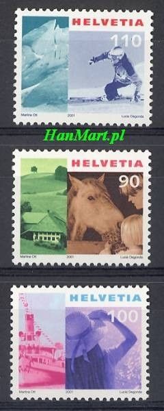 Znaczek Szwajcaria 2001 Mi 1769-1771 Czyste **