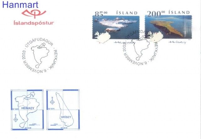 Znaczek Islandia 2003 Mi 1047-1048 FDC