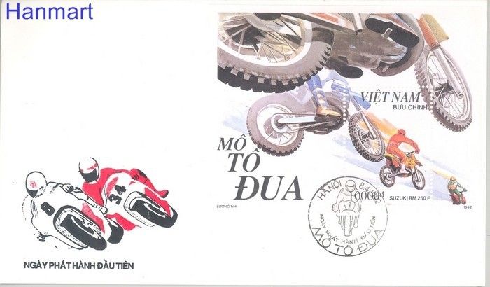 Znaczek Wietnam 1992 Mi bl 97 FDC