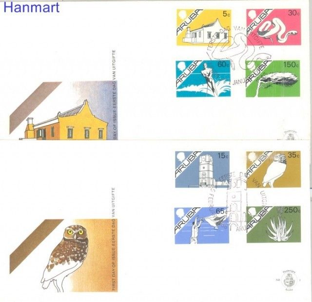 Znaczek Aruba 1986 Mi 5-12 FDC