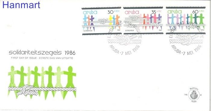 Znaczek Aruba 1986 Mi 13-15 FDC