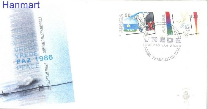 Znaczek Aruba 1986 Mi 16-17 FDC